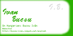 ivan bucsu business card